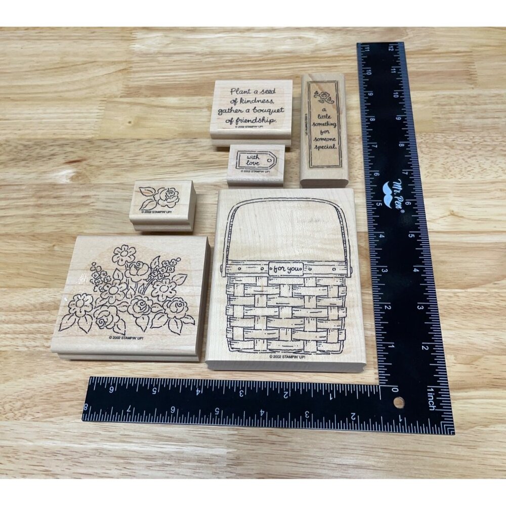 Stampin Up Mounted‎ Rubber Stamp Basket of Kindness